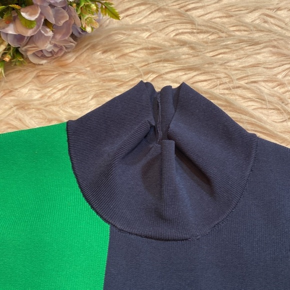 Tory Sport Knit Colorblock Turtleneck Long Sleeve Top sz XS - Picture 3 of 9